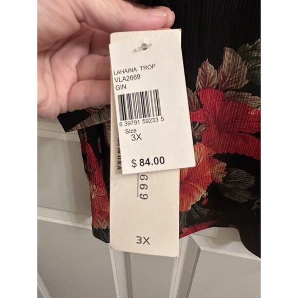 Vicki Vi Floral Tropical Garden Plus Women’s Size 3X NWT - Picture 4 of 5